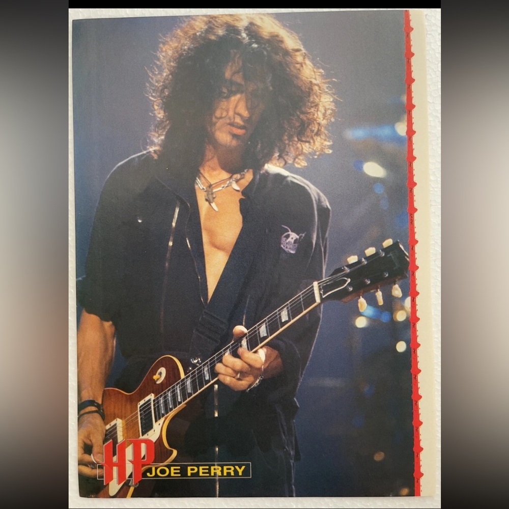 Aerosmith Joe Perry Pinup with guitar